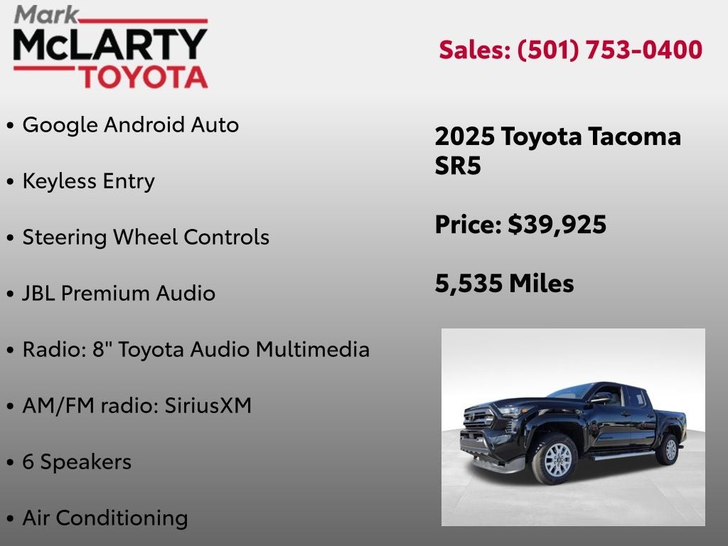 2025 Toyota TACOMA SR5 SR5