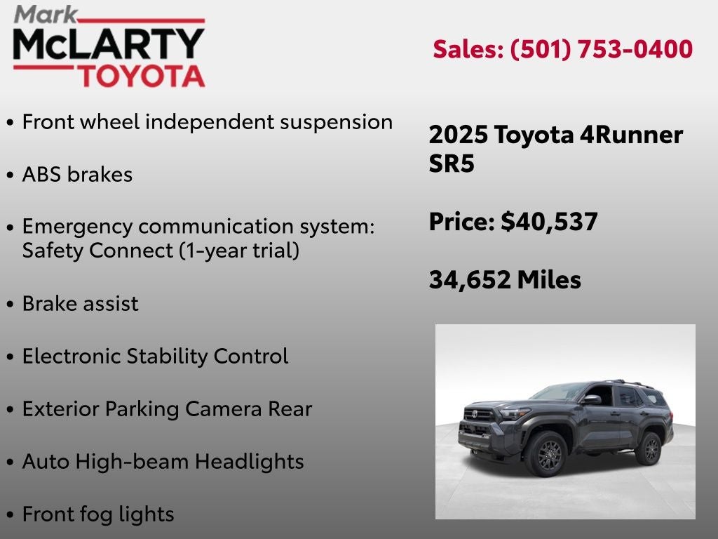 2025 Toyota 4RUNNER SR5