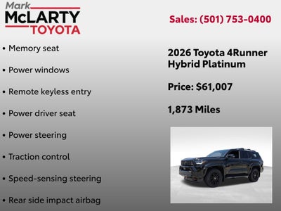 2026 Toyota 4Runner i-FORCE MAX Platinum