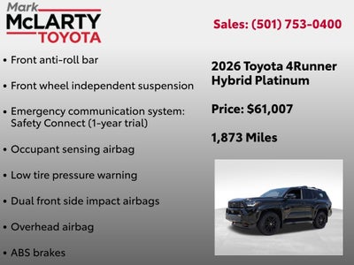 2026 Toyota 4Runner i-FORCE MAX Platinum