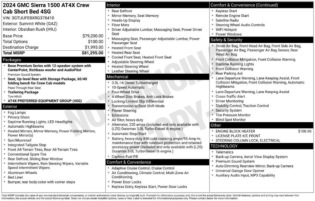 2024 GMC Sierra 1500 AT4X