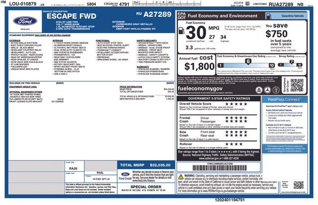 2024 Ford Escape ST-Line