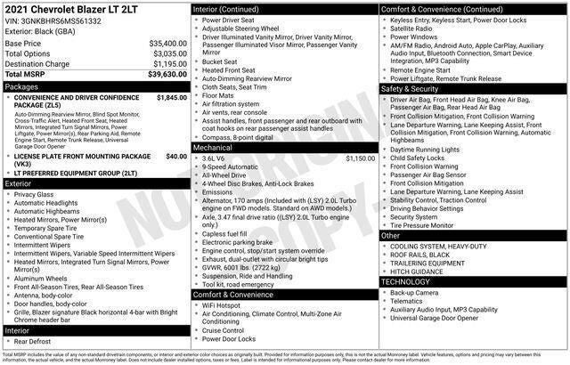 2021 Chevrolet Blazer LT