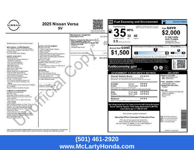 2025 Nissan Versa 1.6 SV
