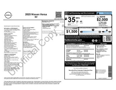 2025 Nissan Versa 1.6 SV