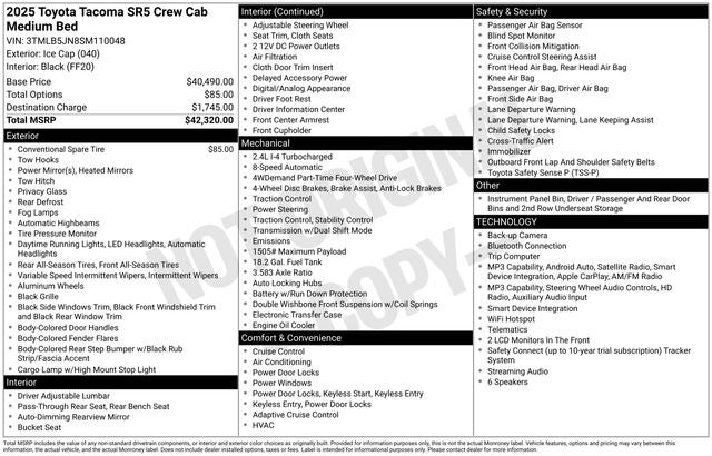 2025 Toyota Tacoma SR5