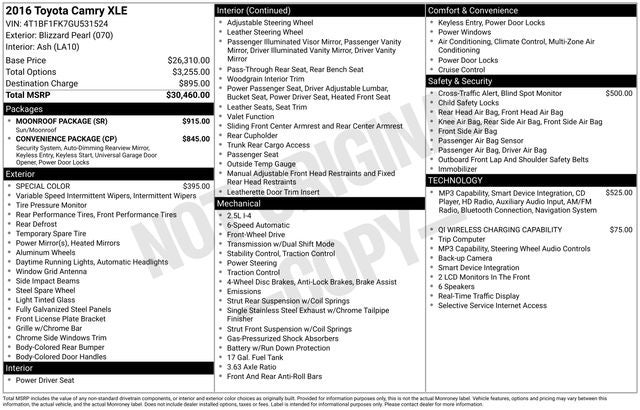 2016 Toyota Camry XLE