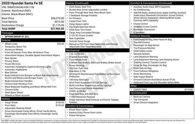 2020 Hyundai Santa Fe SE