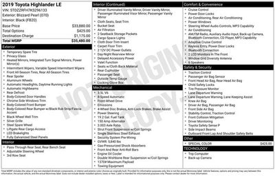 2019 Toyota Highlander LE