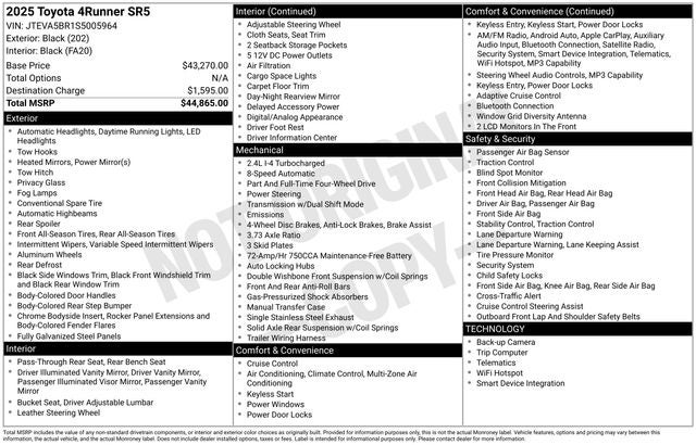 2025 Toyota 4Runner SR5