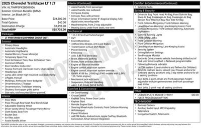 2025 Chevrolet TrailBlazer LT
