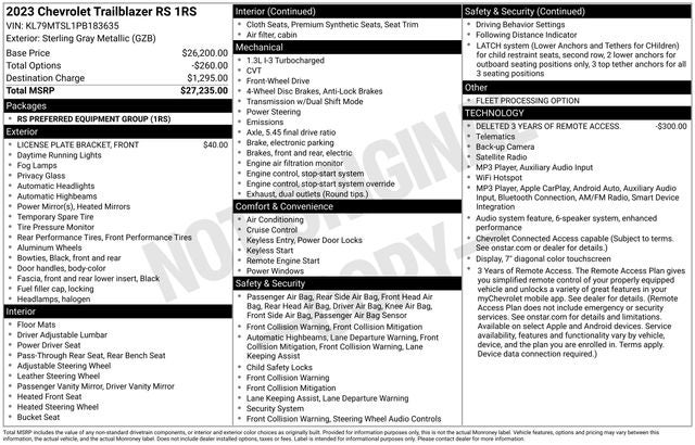2023 Chevrolet TrailBlazer RS