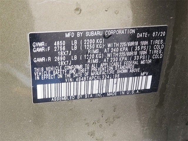 2020 Subaru Outback Touring